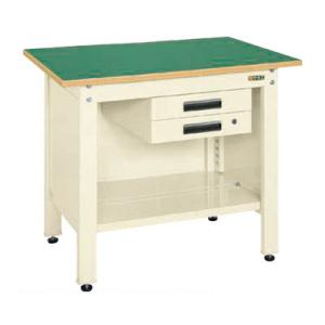 サカエ 一人用作業台CPタイプ キャビネット付き 幅1200×奥行600×高さ740mm CP-12...