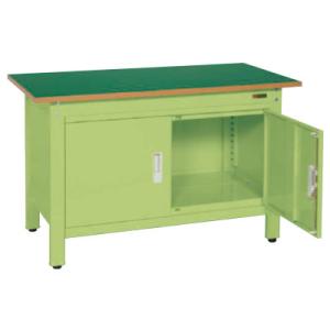 サカエ 軽量一人用作業台扉付き 幅900×奥行600×高さ740mm CP-096DRT