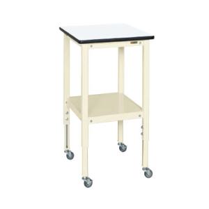 サカエ サポートテーブル 高さ調整タイプ キャスター付き 幅500×奥行500×高さ720〜920m...