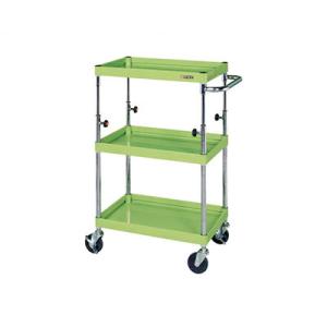 サカエ CSパールワゴン 高さ調整タイプ 幅600×奥行400×高さ850〜1100mm TCSP-...