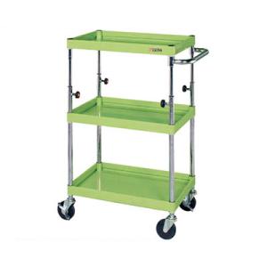 サカエ CSパールワゴン 高さ調整タイプ 幅750×奥行500×高さ850〜1100mm TCSP-...