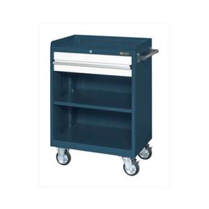 サカエ キャビネットワゴン 棚板付き 幅700×奥行480×高さ1025mm CV-101TDW