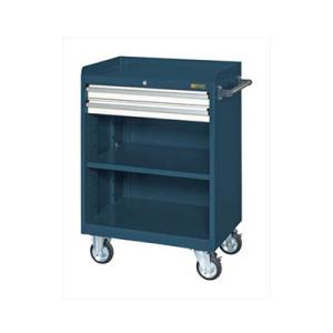 サカエ キャビネットワゴン 棚板付き 幅700×奥行480×高さ1025mm CV-102TDW