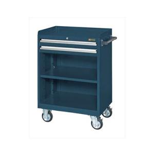 サカエ キャビネットワゴン 棚板付き 幅700×奥行480×高さ1025mm CV-102TD