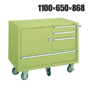 サカエ キャビネットワゴン 幅1100×奥行650×高さ868mm Q-22B