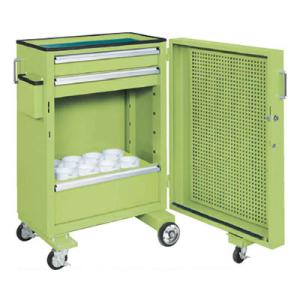 サカエ ツーリングキャビネットワゴン スイングドア付き 幅700×奥行500×高さ1095mm TL...