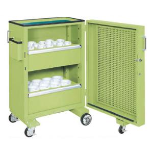 サカエ ツーリングキャビネットワゴン スイングドア付き 幅700×奥行500×高さ1095mm TL...