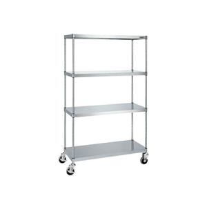 サカエ ステンレスニューパールラック 直進安定金具無し 幅1200×奥行450×高さ1914mm N...