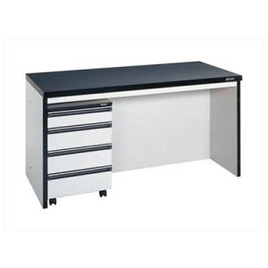 サカエ サイド実験台 キャビネットワゴン1台付き 幅1500×奥行750×高さ800mm ST-15...