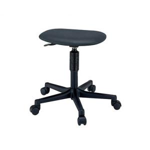 サカエ 作業用ワークチェア キャスター付き 背もたれ無し 幅390×奥行380×高さ405〜505m...