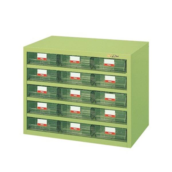 サカエ ハニーケース パーツキャビネット 樹脂ボックス 3列5段 均等耐荷重50kg 幅690×奥行...