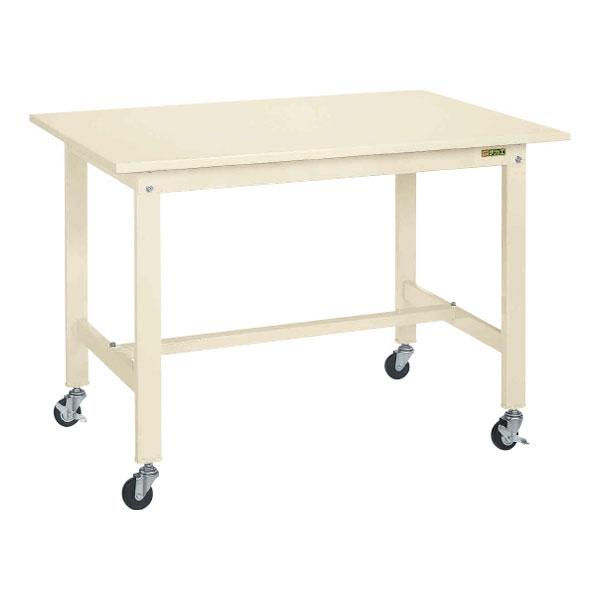 サカエ 軽量作業台 KKタイプ 移動式作業台 ゴムキャスター 均等耐荷重200kg グリーン アイボ...