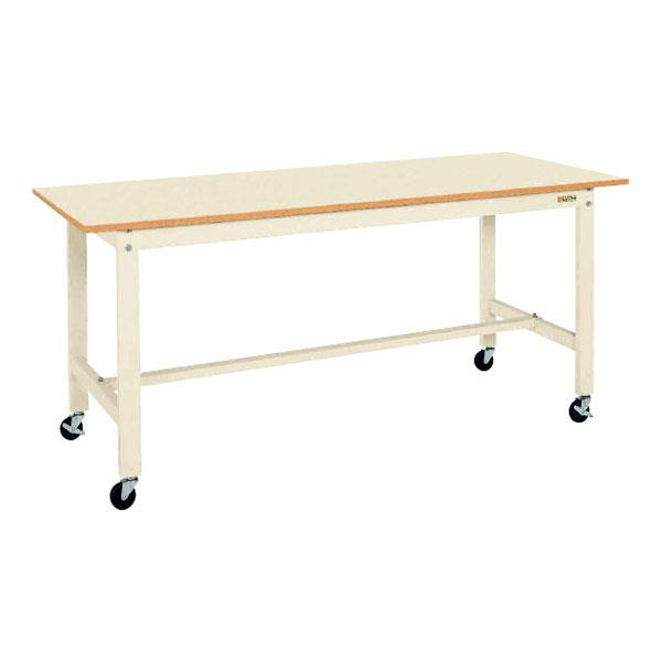 サカエ 軽量作業台 KKタイプ 移動式作業台 ゴムキャスター 均等耐荷重200kg グリーン アイボ...