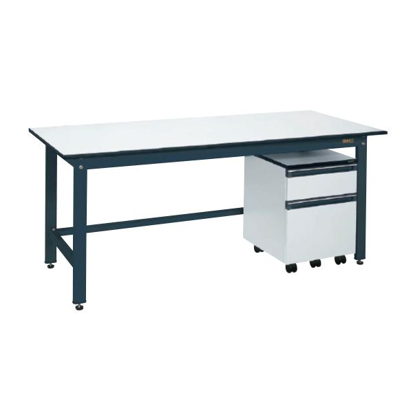 サカエ 軽量作業台 KKタイプ・キャビネットワゴン付 KKD-127LB 外寸:幅1200×奥行75...