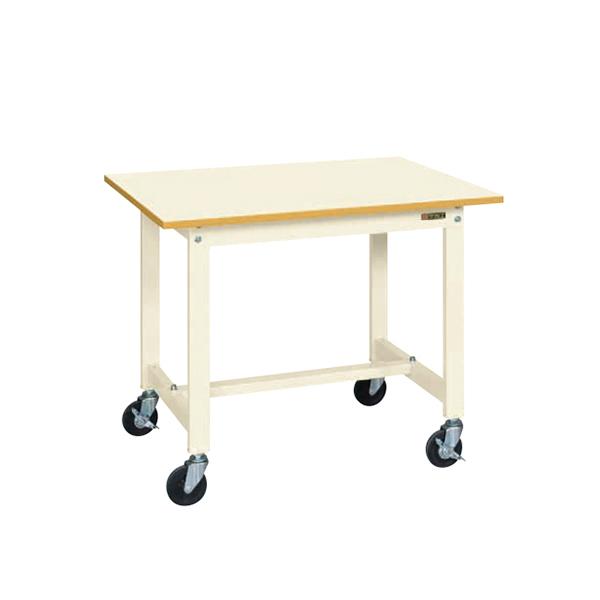 サカエ 軽量作業台 ゴムキャスター付き KSタイプ 均等耐荷重200kg 幅900×奥行750×高さ...