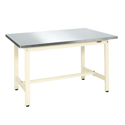 サカエ 軽量作業台 KSタイプ 作業机 ステンレスカブセ天板仕様 KS-127HCSU4 外寸:幅1...