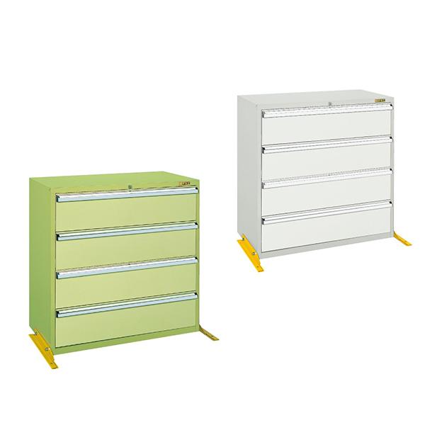 サカエ 工具管理ユニット 工具保管 キャビネット 引出し4段/200mm 鍵付き オールロック 耐荷...