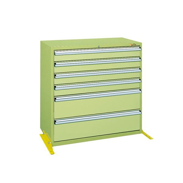 サカエ 工具管理ユニット 工具保管 キャビネット 引出し6段(100mm4段+200mm2段) オー...