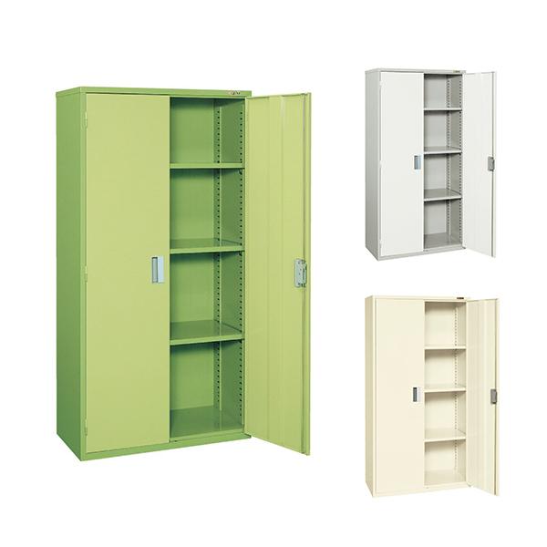 サカエ 工具管理ユニット 工具保管 キャビネット スチール棚 4段 スチール両開扉 均等耐荷重80k...