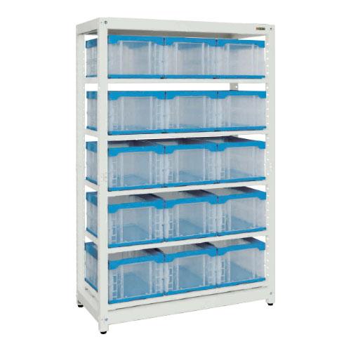 追加/増設用 サカエ マルチプルラック コンテナ収納タイプ(増設) 5段中コンテナ(40BTM) 1...