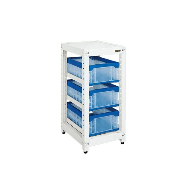 本体 サカエ マルチプルラック コンテナ収納タイプ(単体) 3段小コンテナ(30BTM) 3個セット...