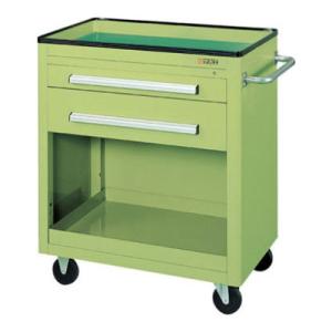 サカエ ニューパネルワゴン(直径100mmゴム車) 皿型天板 NPK-3C 幅750×奥行500×高...