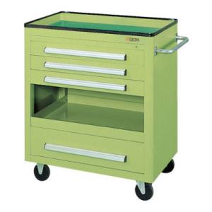 サカエ ニューパネルワゴン(直径100mmゴム車) 皿型天板 NPK-9C 幅750×奥行500×高...