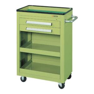 サカエ ニューパネルワゴン(直径75mmゴム車) 皿型天板 NPM-1C 幅600×奥行400×高さ...