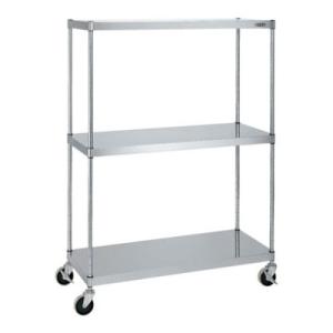 サカエ ステンレスニューパールラックワゴン移動式 SUS304 幅1200×奥行450×高さ1314...