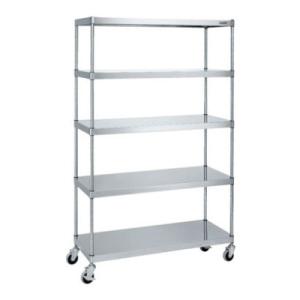 サカエ ステンレスニューパールラックワゴン移動式 SUS304 幅1200×奥行450×高さ1914...