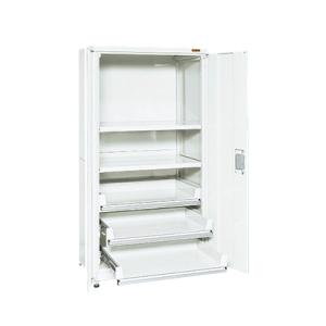 サカエ PNH9063C3W 保管システム収納庫 鍵付き 両開扉タイプ 保管庫 均等耐荷重250kg...