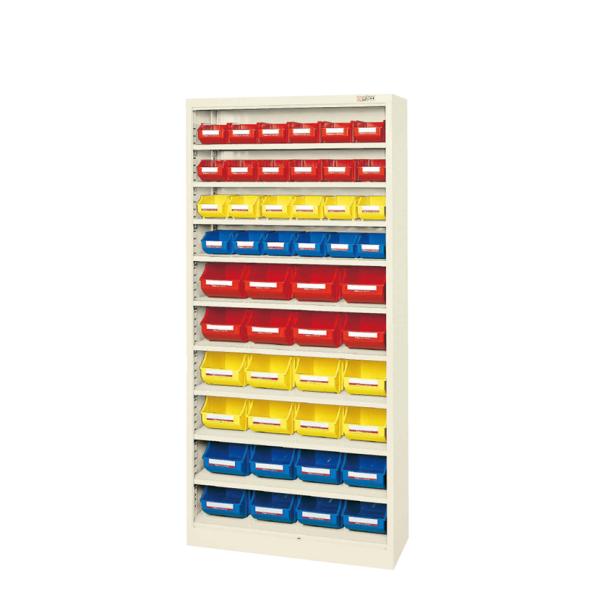 コンテナラックケース SCR-18AI 幅852×奥行320×高さ1800mm 工場内の部品・小物整...