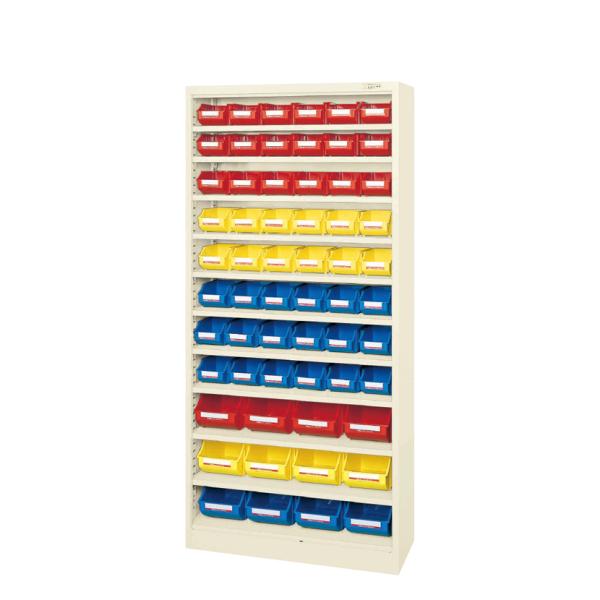 コンテナラックケース SCR-18CI 幅852×奥行320×高さ1800mm 工場内の部品・小物整...