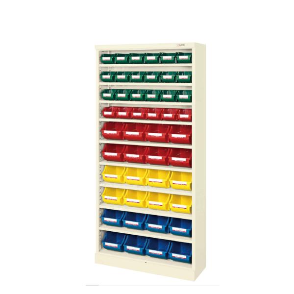 コンテナラックケース SCR-18FI 幅852×奥行320×高さ1800mm 工場内の部品・小物整...