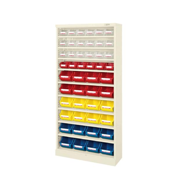 コンテナラックケース SCR-18GI 幅852×奥行320×高さ1800mm 工場内の部品・小物整...