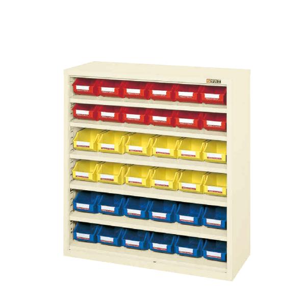 コンテナラックケース SCR-9BI 幅852×奥行320×高さ900mm 工場内の部品・小物整理 ...