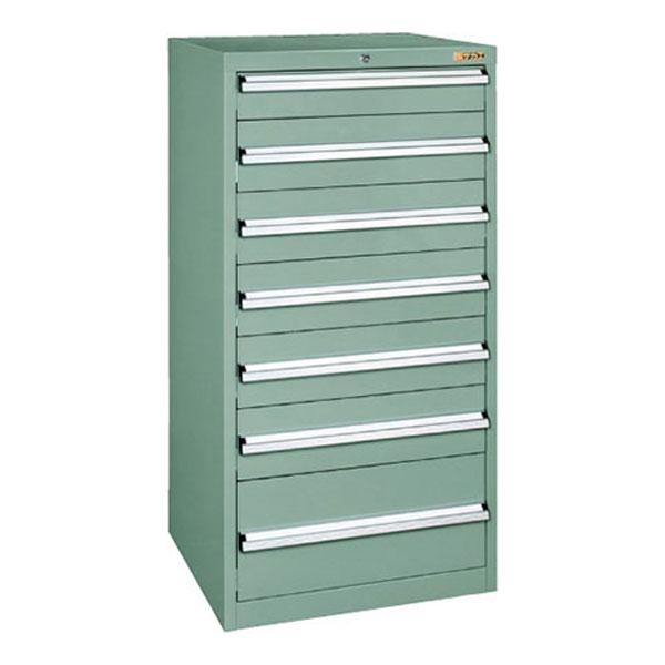 サカエ 重量キャビネット 工具収納 SKVタイプ 引出し7段 鍵付き オールロック 均等耐荷重100...