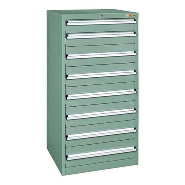 サカエ 重量キャビネット 工具収納 SKVタイプ 引出し8段 鍵付き オールロック 均等耐荷重100...