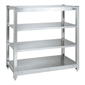 サカエ ステンレスラック 固定式 4段 耐荷重250kg/段 SUS430 幅1200×奥行615×...