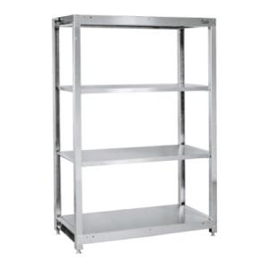 サカエ ステンレスラック 固定式 4段 耐荷重250kg/段 SUS430 幅1200×奥行615×...