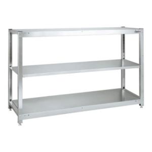 サカエ ステンレスラック 固定式 3段 耐荷重250kg/段 SUS430 幅1800×奥行615×...