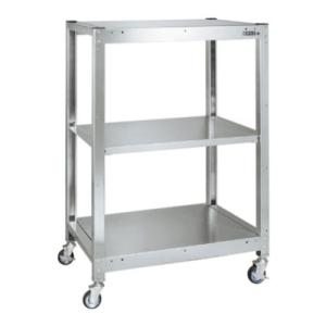 サカエ ステンレスラック 移動式 3段 耐荷重250kg SUS430 幅900×奥行615×高さ1...