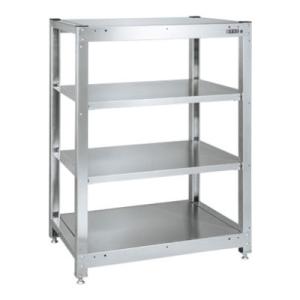 サカエ ステンレスラック 固定式 4段 耐荷重250kg/段 SUS430 幅900×奥行615×高...