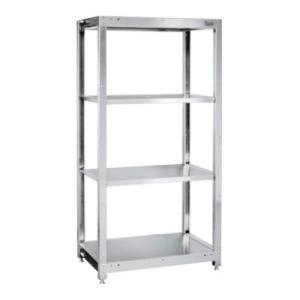 サカエ ステンレスラック 固定式 4段 耐荷重250kg/段 SUS430 幅900×奥行615×高...