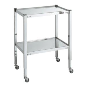 サカエ ステンレスフリーワゴン 高さ調整タイプ SUS430 耐荷重75kg 棚板浅型 幅600×奥...