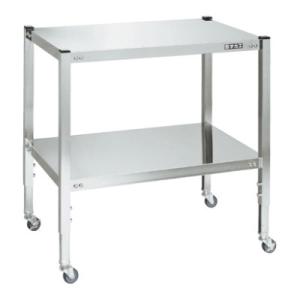 サカエ ステンレスフリーワゴン 高さ調整タイプ SUS430 耐荷重75kg 棚板フラット 幅750...