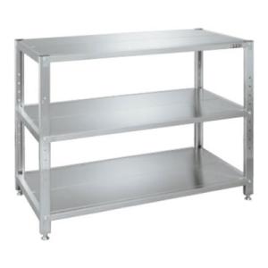 サカエ ステンレスサカエラック SUS430 3段タイプ 耐荷重50kg/段 幅1200×奥行350...