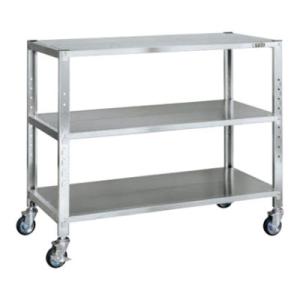 サカエ ステンレスサカエ車ラック ゴム車付き SUS430 幅1000×奥行550×高さ1013mm...