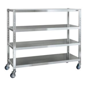 サカエ ステンレスサカエ車ラック ゴム車付き SUS430 幅1800×奥行550×高さ1313mm...