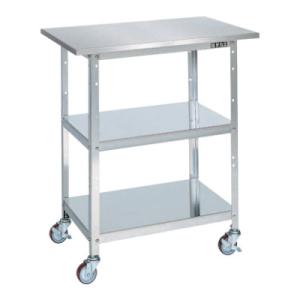 サカエ ステンレス一人用作業台 移動式 SUS304 幅750×奥行500×高さ860mm SU-0...